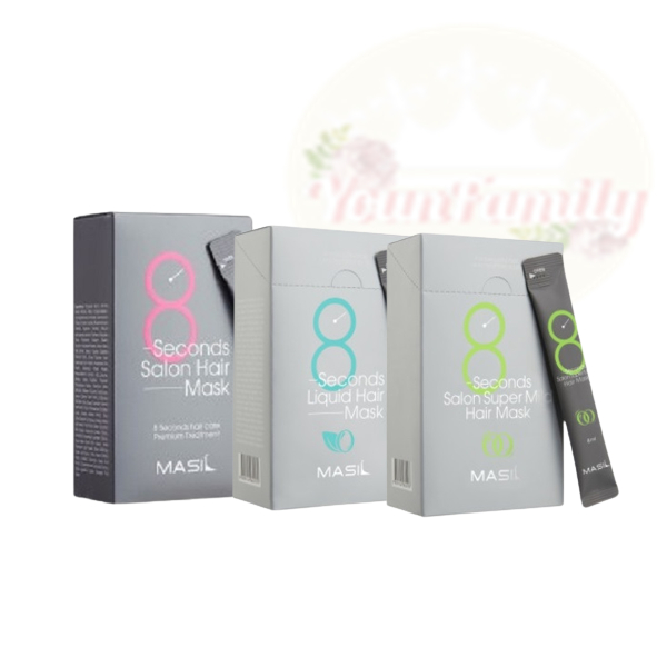 20 Mặt nạ tóc salon 8 giây Masil 8ml(salon/ dạng lỏng/salon siêu dịu nhẹ)