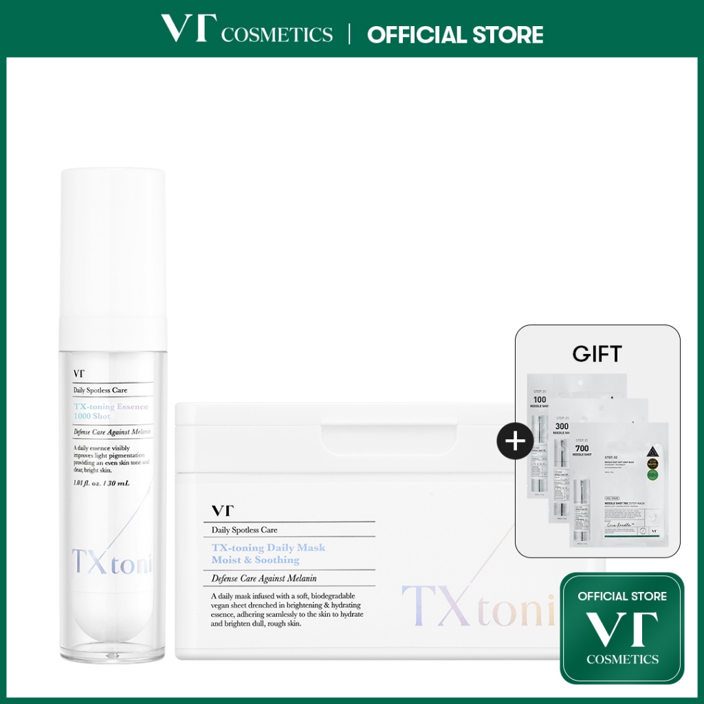 [Vt] Bộ mặt nạ & tinh chất tấn TX hàng ngày Axit Tranexamic, chăm sóc Melanin & tăng sắc tố, làn da rạng rỡ [Flagship chính thức]