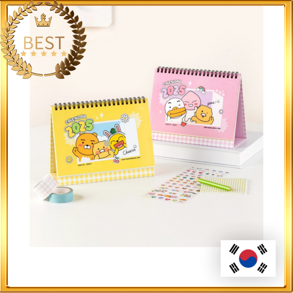 [KAKAO FRIENDS] 2025 SAY CHEESE Desk Calendar để bàn / Bàn hàng ngày