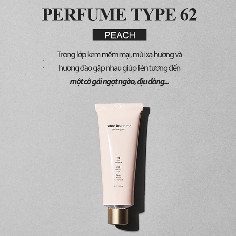 Nước hoa khô Come Inside Me Solid Perfume Type 62 Peach / Body Cream