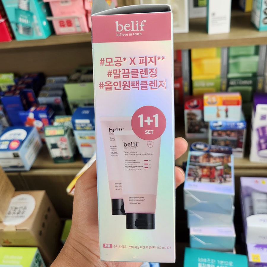 OLIVE YOUNG EDITION [150ml + 150ml] Sữa rửa mặt Super Knights Pore Firming Vegan Pack (Chăm sóc da Hàn Quốc, Làm đẹp Hàn Quốc, K-beauty)
