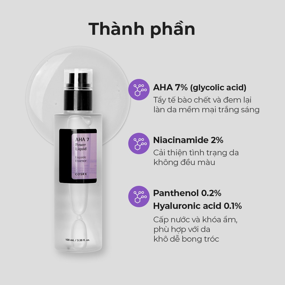 Ảnh Toner AHA/ BHA tẩy tế bào chết làm sáng da giảm mụn hiệu quả dung tích 50ml 4