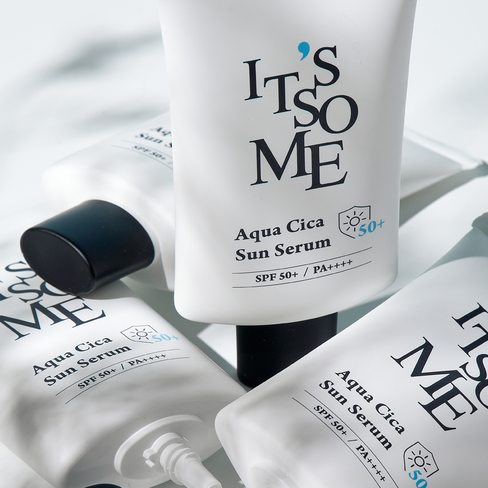 [It 'S SO ME] Aqua Cica Sun Serum 50g SPF50 + / PA + + + + / Kem chống nắng hỗn hợp