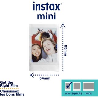 Gói đôi phim tức thì Mini FUJIFILM Instax (Trắng), 20 ảnh