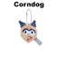 Túi đựng búp bê sang trọng Kuromi Food Charm Móc khóa (Corndog / Kem)