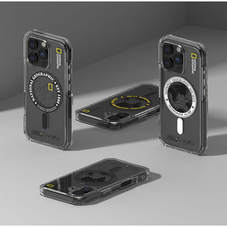National Geographic - Ốp lưng trong suốt có vòng từ tính tương thích với iphone 16 pro max plus s25 plus ultra