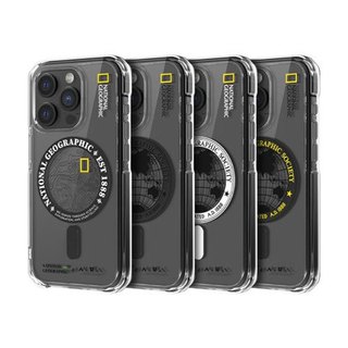 National Geographic - Ốp lưng trong suốt có vòng từ tính tương thích với iphone 16 pro max plus s25 plus ultra