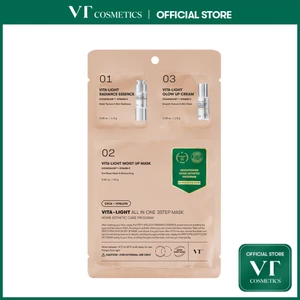 CICA VITA-LIGHT ALL IN ONE 3STEP MASK 20% Vitamin C tươi, vết thâm & Chăm sóc làm sáng da < Official Flagship>