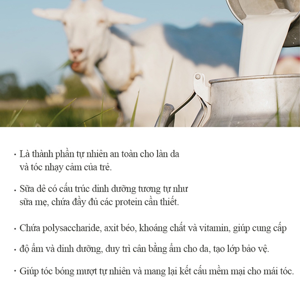 Tôi không phải là dầu gội trẻ em sữa dê 300ml, trên 3 tuổi