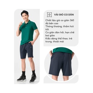 Quần short nam YODY quần đùi thể thao lưng chun, co giãn, thoải mái, thoáng mát MAJT25S045-SQM7017