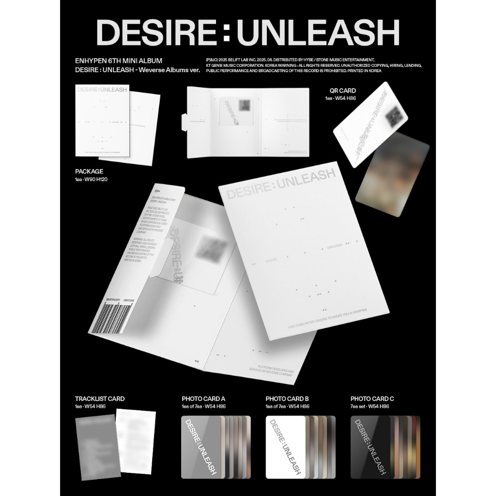 ENHYPEN - [ DESIRE : UNLEASH ] 6TH MINI ALBUM (WEVERSE Ver