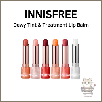 [INNISFREE] Son dưỡng môi Dewy Tint & Treatment | Tint & Hydrat hóa tự nhiên | Chăm sóc mềm mại & nuôi dưỡng