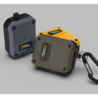 National Geographic - Ốp lưng tự động khóa cản chắc chắn tương thích với airpod 4 3 2 pro / nam châm màu vàng bảo vệ màu đen