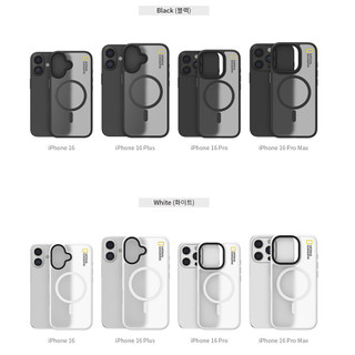 National Geographic - Ốp lưng mờ trong suốt từ tính tương thích với iphone 16 pro max plus vỏ đen trắng