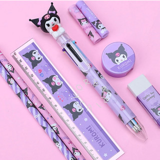 [Sanrio] Bộ văn phòng phẩm hộp đựng nhân vật Sanrio (Mymelody, Kuromi, Cinnamoroll)