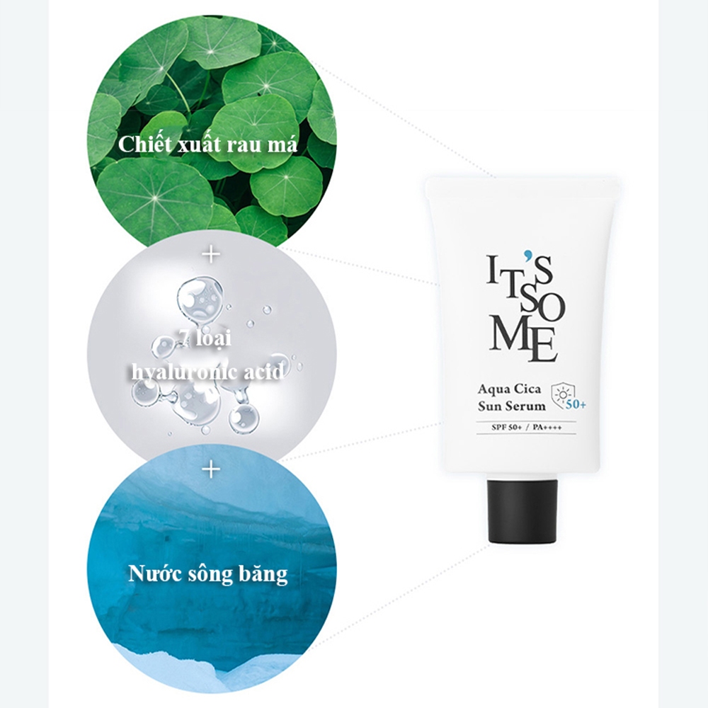 [It 'S SO ME] Aqua Cica Sun Serum 50g SPF50 + / PA + + + + / Kem chống nắng hỗn hợp