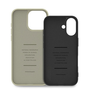 National Geographic - Ốp điện thoại mềm từ tính tương thích với iphone 16 pro max plus màu be đen
