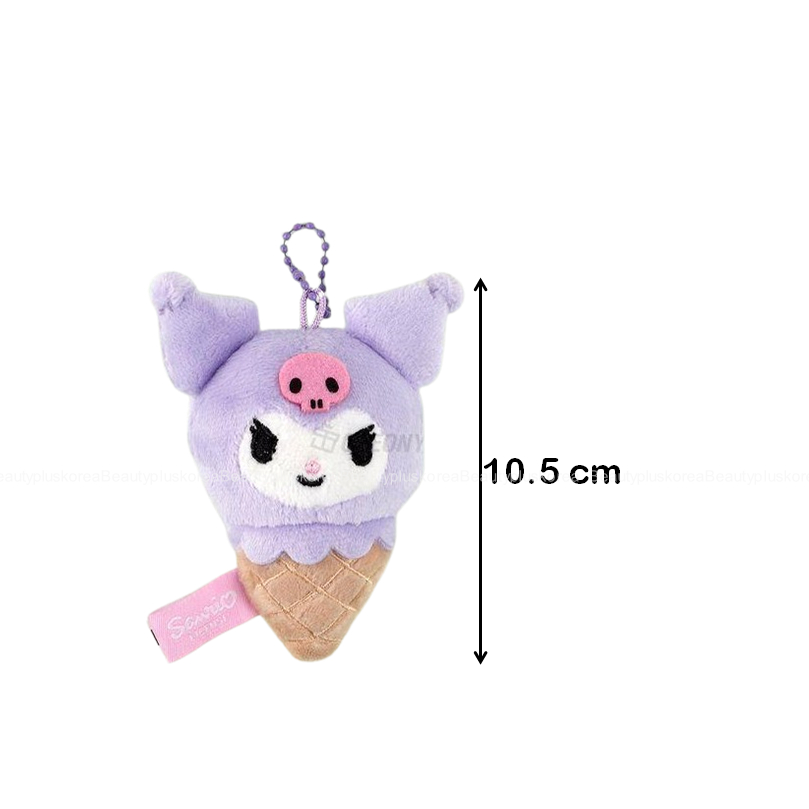 [Sanrio] Túi đựng búp bê sang trọng Kuromi Food Charm Móc khóa (Corndog / Kem)