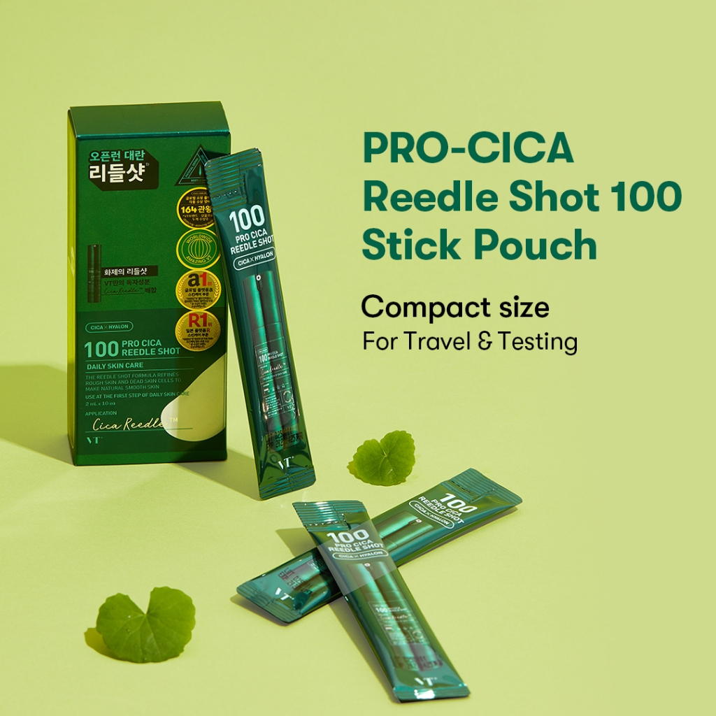 [VT] Reedle Shot Loại Mini + Mặt nạ 2 bước Reedle Shot 100 x3pcs (Collagen/CICA/VitaminC)