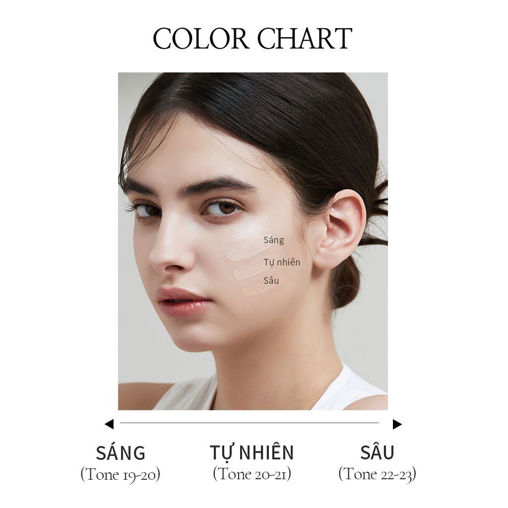 【Chere Jeanne】Phấn Nước Fond De Teint Dore / Parfait, Bộ Refill 14g | Dành cho da khô, da dầu, da hỗn hợp | Dưỡng ẩm, hỗ trợ trị mụn, làm mờ vết thâm, lâu trôi