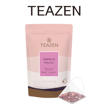 Teazen Hibiscus 25 Túi Trà (Túi Trà Tam Giác) - Trà Thảo Dược, Trà Hibiscus, Không Chứa Caffeine