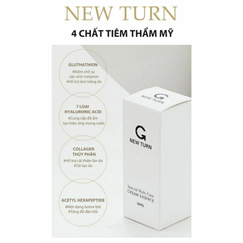 Kem Dưỡng NMN NEW TURN Chống Lão Hóa - Tái Tạo Da, Cải Thiện Độ Đàn Hồi, Làm Sáng Da