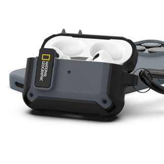 National Geographic - Ốp lưng khóa chắc chắn tương thích với airpod 4 3 2 pro 1 nụ bảo vệ trực tiếp / màu vàng đen