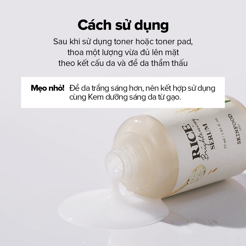 Ảnh Serum sáng da từ gạo (55ml)/ Se khít lỗ chân lông/ Làm sáng / Rice Brightening Serum 3