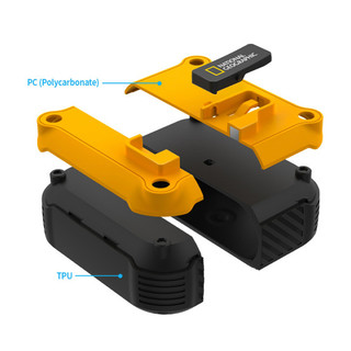 National Geographic - Ốp lưng tự động khóa cản chắc chắn tương thích với airpod 4 3 2 pro / nam châm màu vàng bảo vệ màu đen