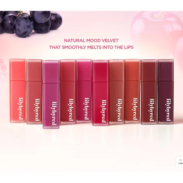 Lilybyred Mood Liar Velvet Tint – 10 Màu | Son Tint nhung mềm có màu sắc phong phú & mặc thoải mái