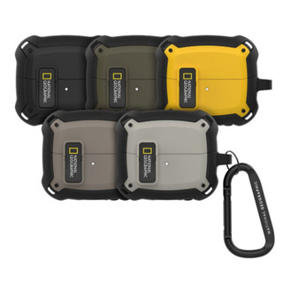 National Geographic - Ốp lưng khóa chắc chắn tương thích với airpod 4 3 2 pro 1 nụ bảo vệ trực tiếp / màu vàng đen