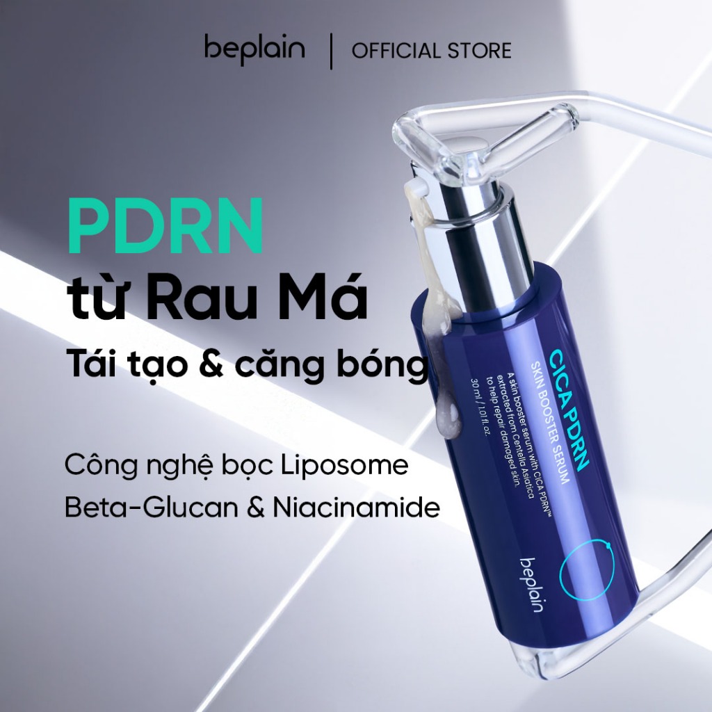 Ảnh Tinh chất BEPLAIN PDRN Rau Má phục hồi & tái sinh tổn thương cho da trẻ hoá, cấp ẩm & căng bóng Cica PDRN Skin Booster Serum 30ml 1