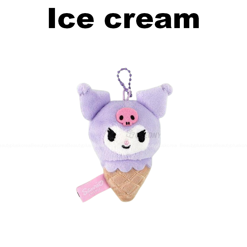 [Sanrio] Túi đựng búp bê sang trọng Kuromi Food Charm Móc khóa (Corndog / Kem)