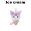 Túi đựng búp bê sang trọng Kuromi Food Charm Móc khóa (Corndog / Kem)