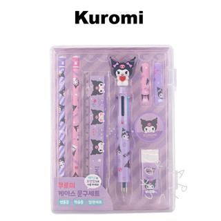[Sanrio] Bộ văn phòng phẩm hộp đựng nhân vật Sanrio (Mymelody, Kuromi, Cinnamoroll)