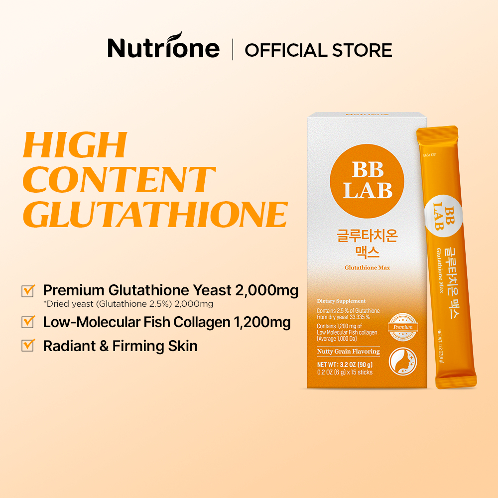 Nutrione BB LAB Glutathione MAX (dành cho làn da rạng rỡ & săn chắc) (6g x 15 que) 1 HỘP