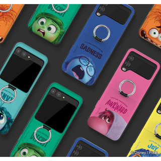 Disney Inside out 2 - hộp đựng thẻ vòng màu mặt lớn cho galaxy z flip 6 5 4 3 / flip6 vỏ dễ thương