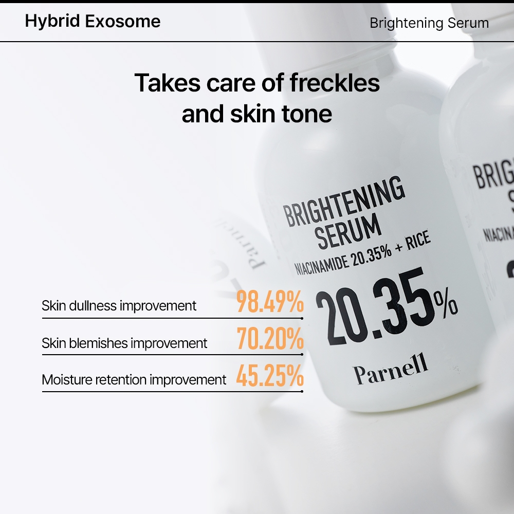 [Parnell Chính hãng] Tinh chất gạo Niacinamide 20.35% dưỡng trắng, hỗ trợ giảm thâm nám, làm sáng da, cải thiện kết cấu da Parnell Niacinamide 20.35 Rice Brightening Serum 30ml