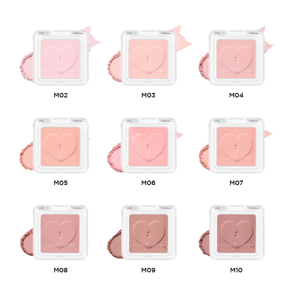 [PERIPERA] Phấn Mắt Đơn Tiện Lợi Heart Pocket Single 19 Màu