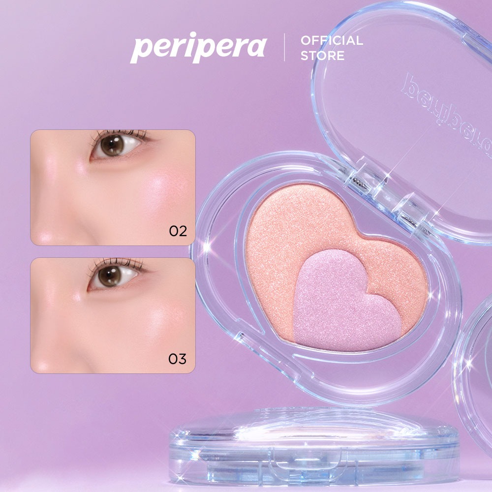 [PERIPERA] Blend Cực Chuẩn Sáng Rạng RỡHeart Pocket Beam 3.3g 2 Màu