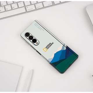 Địa lý quốc gia - Bộ nhãn dán da Deco bảo vệ cho galaxy z fold 6 4 3 2 / logo chính thức