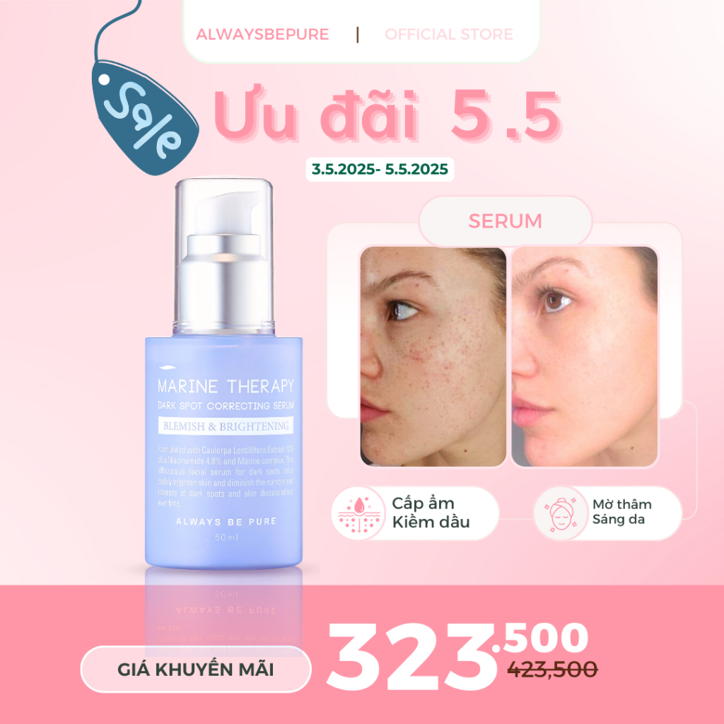 Ảnh Serum cấp ẩm làm sáng da ALWAYS BE PURE  -  Marine Therapy Dark Spot Correcting Serum 50ml 1
