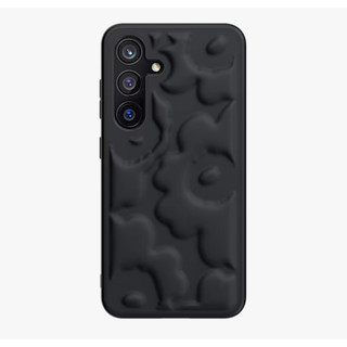 Samsung X Marimekko - vỏ embo cho galaxy s24 / s24 plus hoa hồng đen chính thức