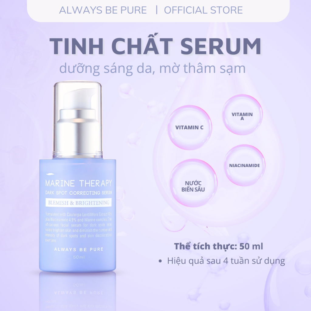 Ảnh Serum cấp ẩm làm sáng da ALWAYS BE PURE  -  Marine Therapy Dark Spot Correcting Serum 50ml 3