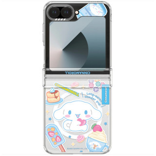 Nhân vật Sanrio - vỏ bọc bản lề họa tiết rõ ràng từ tính cho galaxy z flip 5 6 / flip6 vỏ dễ thương