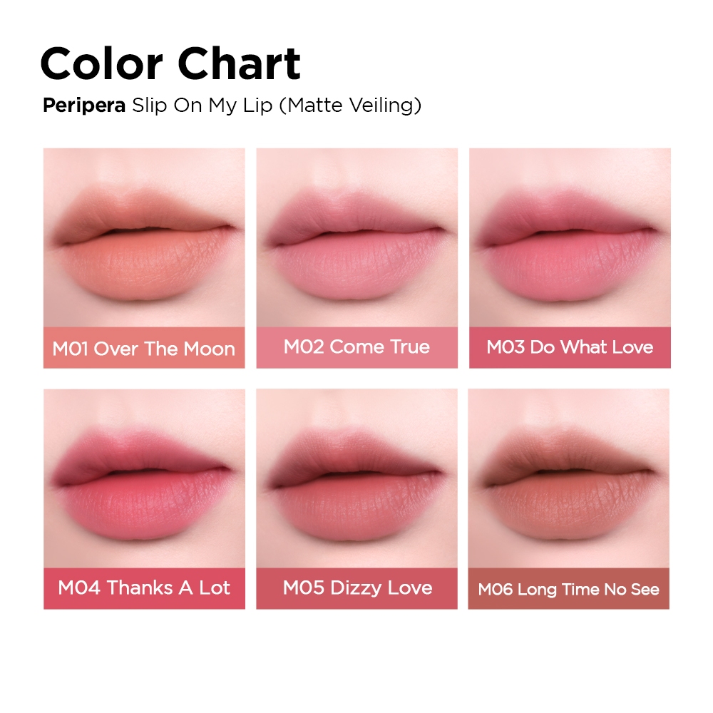 [PERIPERA] Son Bút Chì Mịn Bóng Nhẹ Không Khô Môi Slip On My Lip