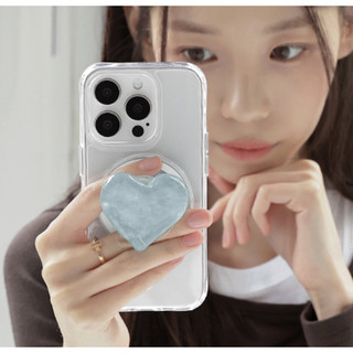 Kẹp từ tính Glow Heart cho điện thoại / màu trắng lấp lánh màu xanh
