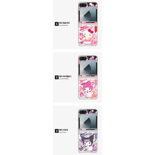 Nhân vật Sanrio - vỏ bọc bản lề họa tiết rõ ràng từ tính cho galaxy z flip 5 6 / flip6 vỏ dễ thương