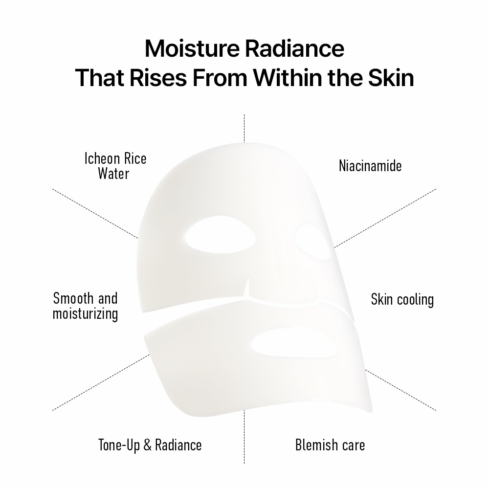 [Parnell Chính hãng] Mặt nạ gạo Niacinamide dưỡng trắng,làm sáng, hỗ trợ nâng tone, cải thiện kết cấu da Parnell Niacinamide Rice Brightening Gel Mask 1 cái/ 5 cái