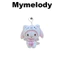 Móc khóa quyến rũ túi mèo nhân vật Sanrio 13cm (Kitty / Mymelody / Kuromi / Cinnamoroll / Pompompurin / Pochacco)